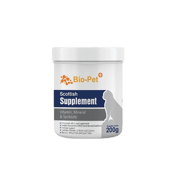 مکمل غذای گربه بایو پت پلاس مدل scottish supplement وزن 200 گرم